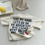 Casual Letter Print T-Shirts For Girls - Image 5