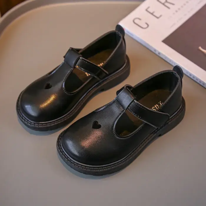 Formal Leather School Shoes For Girls - Image 1