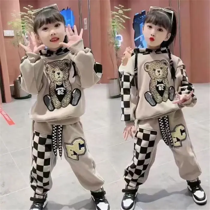 New Cotton Bear Tracksuits For Girls - Image 3