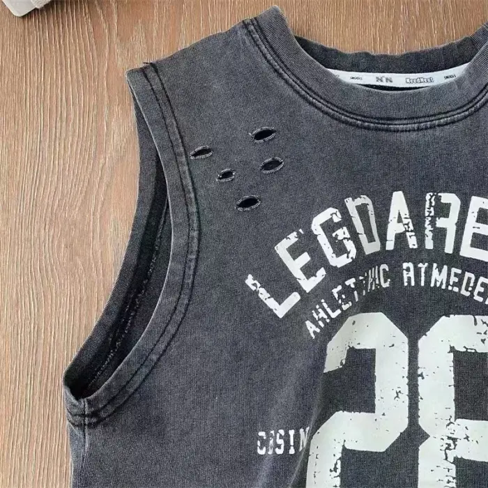 Cotton Sleeveless Vest For Kids - Image 4