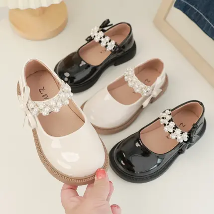Glossy Mary Jane Shoes For Girls