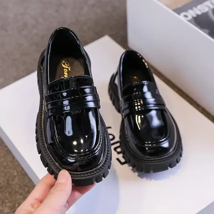 Classic Black Loafers For Girls - Image 2