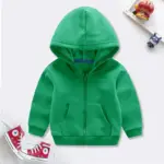 Casual Zipper Fleece Hoodies For Kids - Image 6