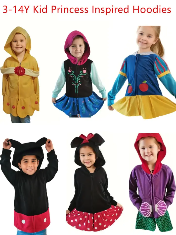 Princess Inspired Hoodies For Girls - Image 1