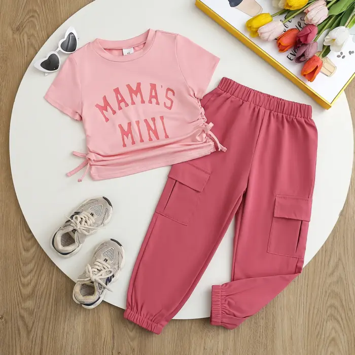New T-Shirt And Trousers Set For Girls - Image 1