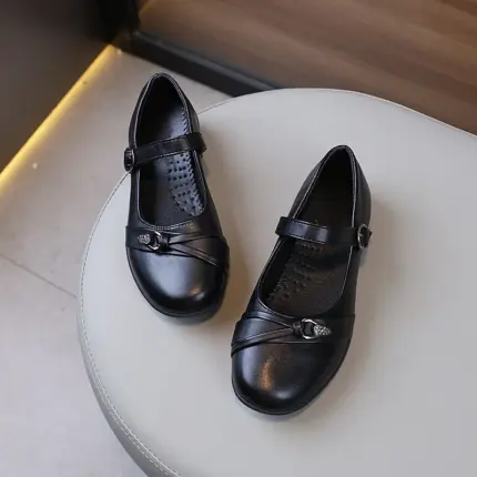 Formal Leather School Shoes For Girls