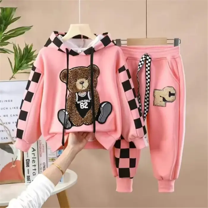 New Cotton Bear Tracksuits For Girls - Image 4