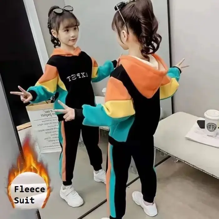 Warm Multicolor Tracksuits For Girls - Image 2