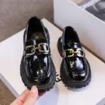 Classic Black Loafers For Girls - Image 3