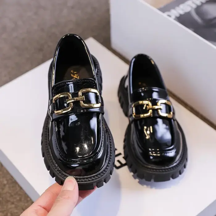 Classic Black Loafers For Girls - Image 3