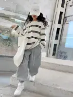 Casual Striped Tracksuit For Girls - Image 6