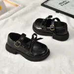 Non-Slip Bow School Shoes For Girls - Image 4