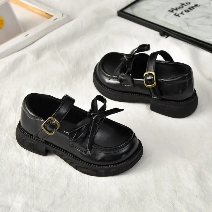 Non-Slip Bow School Shoes For Girls - Image 4