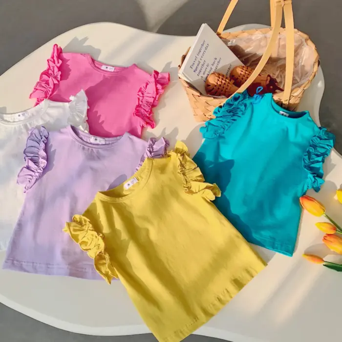 Cotton Lace T-Shirts For Girls - Image 4