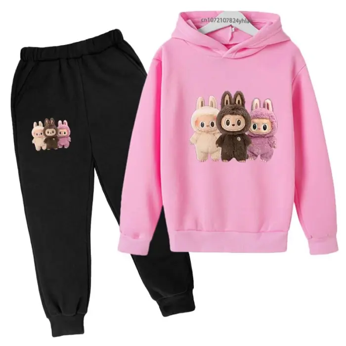 New Trendy Labubu Tracksuits For Girls - Image 1