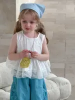 New Lace Sleeveless Shirts For Girls