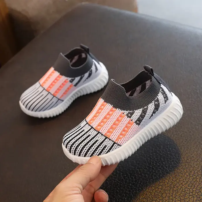 Casual Striped Slip-On Sneakers For Kids - Image 3