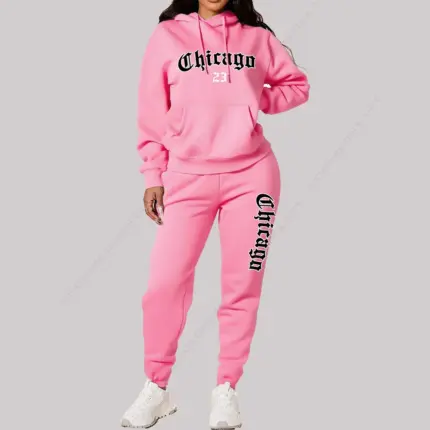 Casual Chicago Graphic Tracksuits For Women
