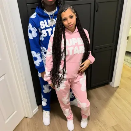 Casual Printed Hoodie + Trousers For Women