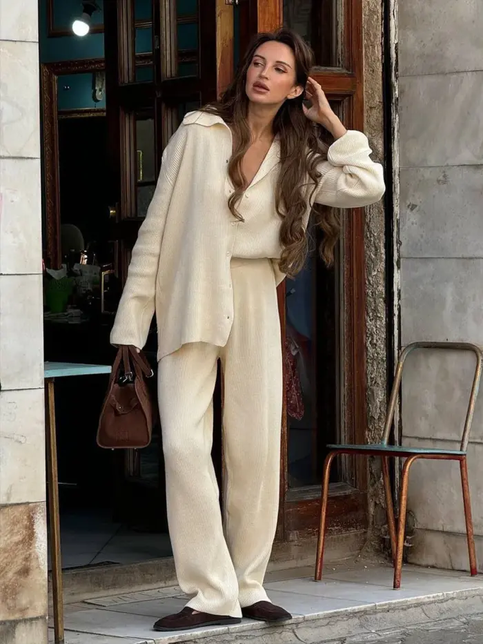 Warm And Soft Knitted Set For Women - Image 4