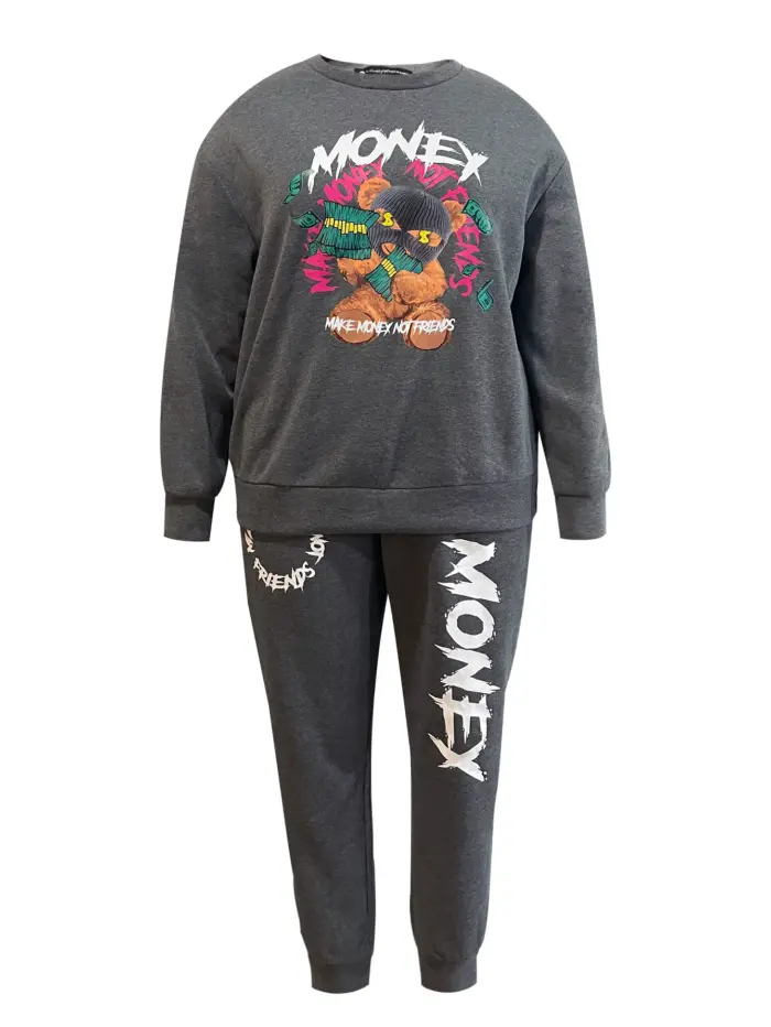 Oversized Plus Size Tracksuits For Women - Image 4