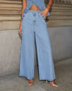 Retro Vest And Wide Leg Trousers For Women - Image 4